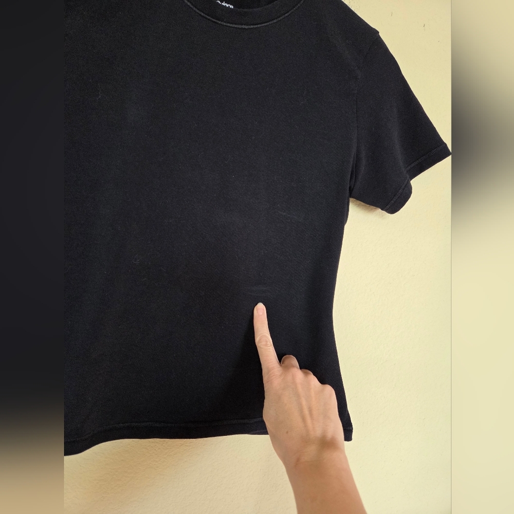 Quince Organic Cotton Jersey Tee Fitted Basic Capsule Minimalist - Picture 10 of 11